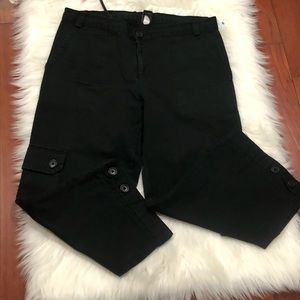 Gap High Rise Wide-Leg Cropped ,BLACK - Size 10